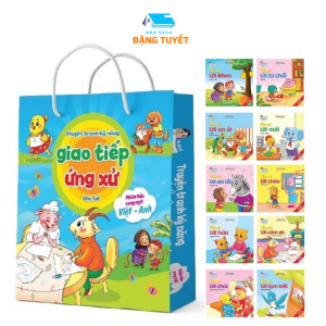 Sách - bộ (10 quyển) Truyện Tranh Kỹ Năng Giao Tiếp Ứng Xử Cho Bé - có quét mã qr bằng điện thoại nghe kể chuyện