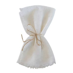BETTERFORM 6pcs Sage Green Tassel Napkins 42x42cm Retro Style Cotton Napkins Fabric Serviette Reusable Cloth Napkins Wedding Table