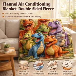 Flannel Aircon Blanket Ultra Soft Cozy Warm Lightweight Throw Blanket For All Seasons Bedroom Bedding Home Decor Double Sided Thermal Comfort