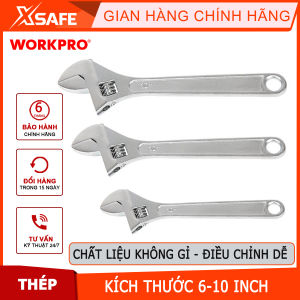 Mỏ lết (Cờ lê điều chỉnh được) bộ 3 cái 6 inch 8 inch 10 inch Workpro - WP202514