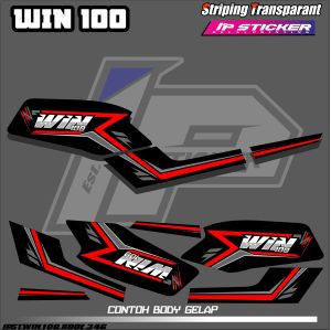 WIN 100 (COD) STIKER STRIPING MOTOR HONDA WIN 100 - STIKER LIST GRAFIK SIMPLE WARNA VARIASI DESAIN RACING HOLOGRAM DAN TRANSPARAN BISA COD IP.KODE-346