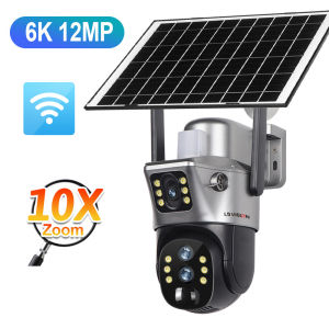 LS VISION V380 Pro 4K 8MP WIFI/4G Dual Lens Solar CCTV Camera Wireless Full Color Night Vision PTZ Security Camera IP66 Outdoor Waterproof PIR +AI Detection Two Way Audio IP Camera