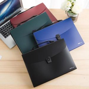 Cặp đựng tài liệu 12 ngăn Deli 5557 có phân trang tặng kèm giấy phân trang nhiều màu