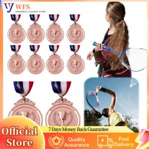 【Flagship】10Pcs Gold/Silver/Bronze Medal Students Rewards with Neck Ribbon Competition Prize Medals 5cm for Talent Show Party Race