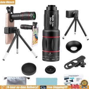 [Auto Vktech] 18/36/64X Zoom Cellphone Camera Lens Long Focus Universal External Zoom Camera Lens Telephoto Lens for Android & iPhone