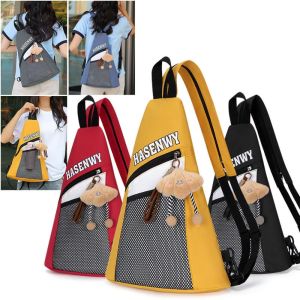 GDRGHJN ความจุขนาดใหญ่ กระเป๋าเป้สามเหลี่ยม ออกซ์ฟอร์ด หลายฟังก์ชัน กระเป๋าเป้เดี่ยว แบบพกพา กระเป๋าสะพายไหล่ กระเป๋าสะพายข้าง ผู้หญิง