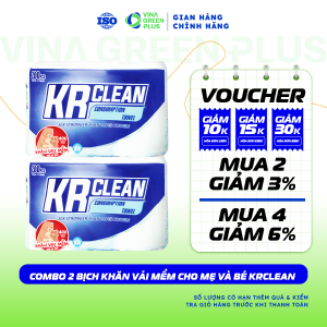 [Combo 2] Khăn vải mềm cho mẹ và bé KRCLEAN khăn lau đa năng thấm hút tốt vải không dệt