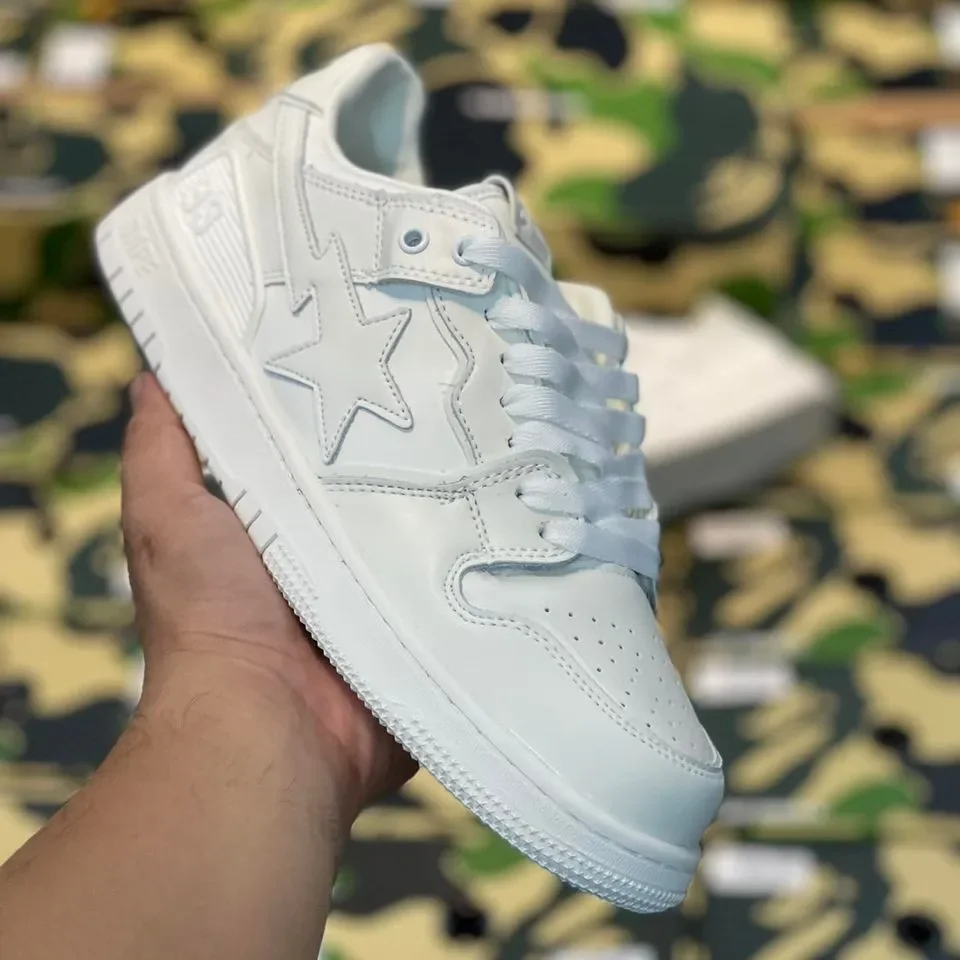 Bapesta triple white sale