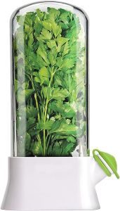 Keeper for RefrigeratorHerb Saver Pod ContainerPlastic Saver Pod Cilantro Storage Container for Mint Parsley Asparagus