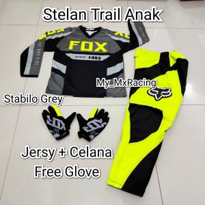 PROMO STELAN ANAK Jerseyset TRAIL CROSS- Jersey set Trail ANAK 4 SAMPAI 12 TAHUN- BISA BAYAR DI TEMPAT Jersey & Celana Motocross - Jersey Trabas F05- Jersey Stelan MX Cross - Satu Set Jersey & Celana FREE GLOVES - Jersey PREMIUM - Celana Cordura