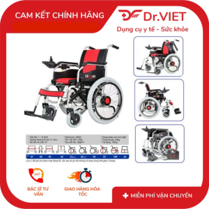 Xe Lăn Điện Lucass XE-301 [CHÍNH HÃNG] - Xe lăn tay chạy bằng điện cho người già khuyết tật bảo hành 12 tháng