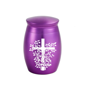 Simple Casket Ashes Jar Vessel Ashes Casket for Pet Urn Carvings Casket Memorial Small Jar Urn Container