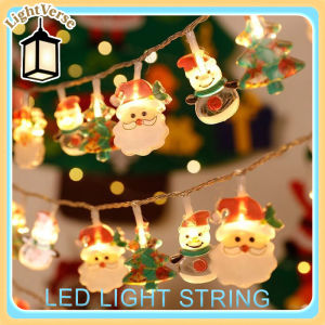 Christmas Decoration LED Light String Snowman Santa Claus Christmas Tree String Light Xmas Tree Ornament For Home