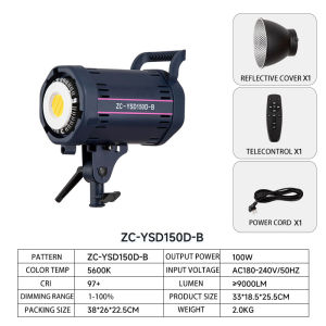 ZKeezm 150W/300W Professional photography light Studio Flash Light studio light lighting for Photography light Photo and Video