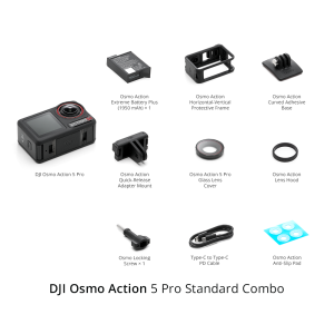 DJI Osmo Action 5 Pro - New Gen 1/1.3" sensor | Subject Tracking | 32x Slow Motion | 4Hr Battery Life | 155° ultra-wide FOV | Waterproof up to 20m