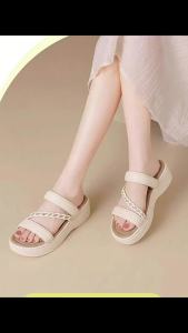 [Free Shipping] 2026 Summer New Collection: Rhinestone-Embellished Wedge-Heeled Thick-Soled Casual Slip-On Sandals – Incredibly Stylish And Versatile With A Soft Sole