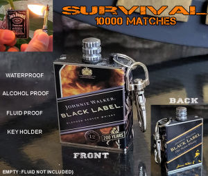 SURVIVAL MATCH STAINLESS KEYCHAIN