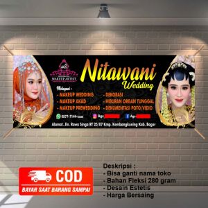 Ambil Promonya >> spanduk banner wedding organizer salon kecantikan kosmetik pernikahan murah