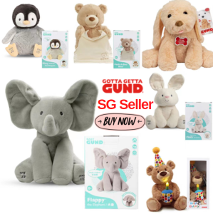 【SG Seller】GUND Baby Animated Flappy The Elephant Stuffed Animal Plush Gray Peekaboo 12 Inches