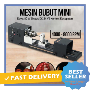 OSSIEAO Mesin Bubut Mekanis Mini Penggilingan CNC Bor Pemolesan Kayu 80W LXGD-CC - 7ROT4HBK