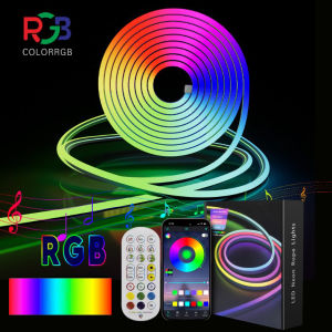 Seville Bluetooth 220V LED Neon Strip RGB Dimmable Smart Flexible Soft Led Tape IP67 LED Neon Strip Light SMD 5050 with Smart Control
