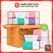 Thùng 30 Bịch Giấy Ăn Top Gia 3 Màu Khăn Giấy Rút Gấu Trúc 300 Tờ 4 Lớp Cao Cấp - Hàng Chính Hãng