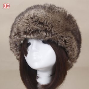 REPREHENSIBLE PATRIOTISM66SM0 Ladies Ski Hats Earwarmer Faux Fur Headband Hat Women Russian Cap Thick Fluffy