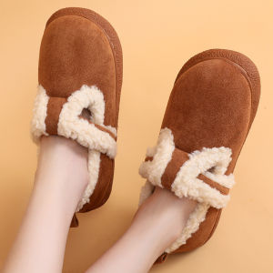 [Free Shipping] New Winter Korean-Style Retro Versatile Student Loafers Non-Slip Comfortable Cotton Shoes For Women Suitable For Outdoor Wear With Added Fleece Lining For Warmth