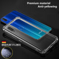 For Vivo Y11 2019 1906 1906_20 Clear Jelly Case Flexible Silicone Drop Cushion Back Cover with Four Reinforced Anti-drop Protective Corners. 