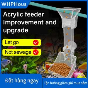 WHPHous Aquarium trong suốt cho ăn Ống Set Acrylic Aquarium Feeder tôm Feeder cho ăn container phụ kiện công cụ