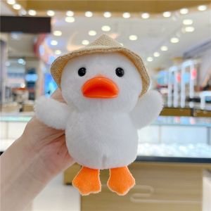 PDพวงกุญแจเป็ดน่ารัก - ตุ๊กตาขนปุยสำหรับตกแต่งแบบเก๋