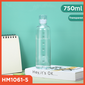Botol minum 500ml & 750ml / botol transparan / botol olahraga / botol portable