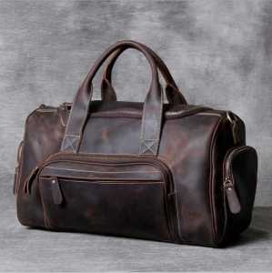 Tas Travel PrIa Klasik Kulit Aslii Crazy Horse - Shoulder Bag Retro Kulit Aslii