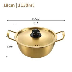 Kitchen Stainless Steel Milk Pan Instant Pot Cooking Pot Gas Stove Induction Cooker Small Milk Pot Soup Pot Cookware
