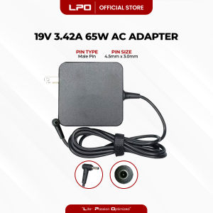 LPO Laptop Charger 19V 3.42A 65W 4.5mm x 3.0mm Original Type Compatible with Asus PRO451 PU401L PU450C