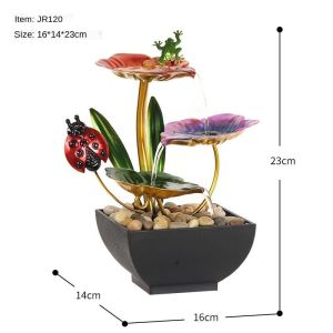 Simple home crafts office decorations wrought iron television cabinet decorations water flow fountain decorations border crossing feng shui decorations