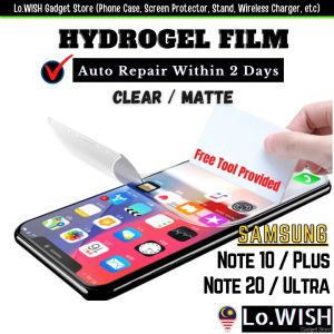[READY STOCK] Hydrogel Film Samsung Galaxy Note 20 Ultra Note 20 Note 10 Note 10 Plus Clear Matte Screen Protector Soft Silicone Flexible Full Coverage