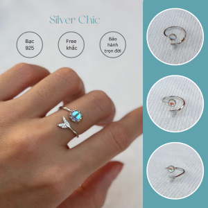 Nhẫn bạc Mermaid SILVER CHIC N15 bạc 925