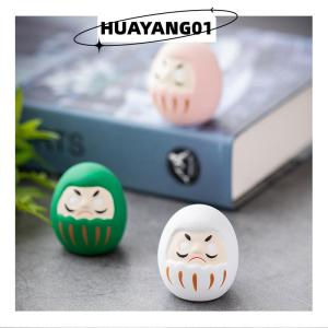 HUAYANG01 [2023 new HOT FASHION] ตุ๊กตาดารุมะเซรามิกญี่ปุ่นนำโชคเครื่องประดับโชคลาภของตกแต่งบ้านของตกแต่งบ้านของขวัญขนาดเล็ก