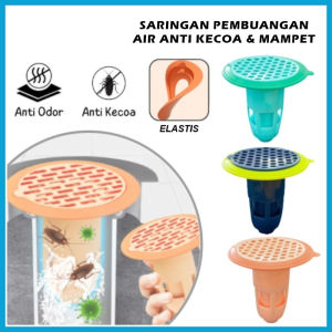 2 PCS Saringan Penutup Lubang Pembuangan Air Kamar Mandi / Penyaring Kotoran Saluran Wastafel Anti Mampet Drainase Lantai Toilet Anti Bau