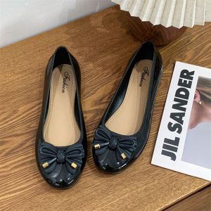 IELGY 2024 new bow wear-resistant non-slip single shoes for women all-match flat shoes