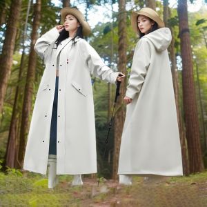 JHKJF ดีไซน์มีฮู้ด ผ้าคลุมกันฝนสำหรับรถยนต์ไฟฟ้า ความยาวที่ยาว ชุดวันพีซ ชุดกันฝนแบบเต็มตัว การป้องกันพายุ วัสดุที่ไม่สามารถซึมผ่านได้ ชุดกันฝนสำหรับขี่ ปั่นจักรยาน