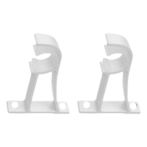2Pieces Wall and Ceiling Mounted Curtain Rod Holders Aluminum Alloy Drape Poles Support Brackets for Living Room Bedroom