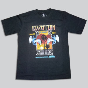 Kaos Band Led Zeppelin Inglewood California 1977 Classic Rock Music Band T Shirt Rock Legend Barat
