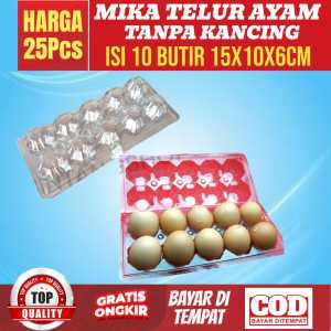 ISI 25 pcs MIKA TELUR tempat box kemasan plastik untuk TRAY 1046 telor EGG MIKA TEBAL DAN ADA PENGUNCI DAN ADA YANG TIDAK ADA PENGUCI NYA