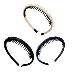 Multiuse Hairband With Teeth Grip Yoga Exercise Face Washing Comfort Hairhoop Women Daily Hair Styling Accessory 3PCS