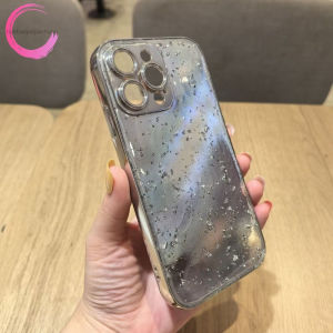 For DIY iPhone XR To 13 Pro Plating Clear Silicone Phone Case For iPhone XR to 14 Pro Cover