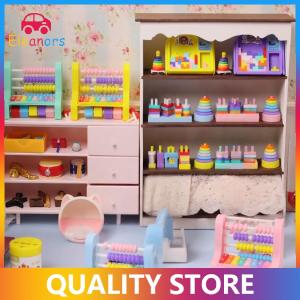 [Eleanor] 1 Set Micro Scene Decoration Miniature Dollhouse Small Wooden Bucket Assembling Blocks Model For Doll Accessories