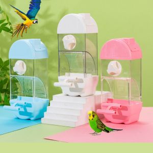 OUTOPEN Transparent Bird Feeder Convenient Large Capacity Bird Hanging Food Dispenser Pet Supplies Durable Bird Food Box Parrots