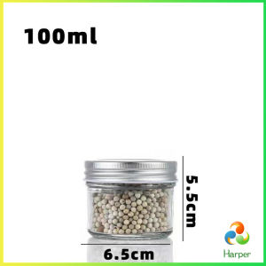 Harper โถแก้วใสทรงกลม พร้อมฝาปิด สําหรับใส่อาหารแห้ง ผลไม้ ชา บิสกิต น้ําผึ้ง seal pot